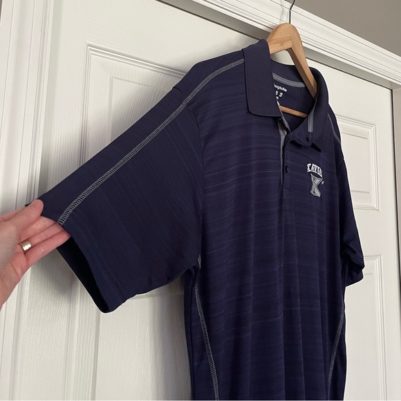 {Champion} Xavier University Musketeers Short Sleeve Polo in Navy - Mens Large - Picture 4 of 12